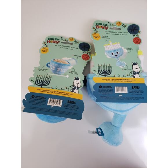 Bark Deck The Howls Seasons Sweetings Greetings Mug/ Menorah Candle Dog Toy Lot - Picture 4 of 4